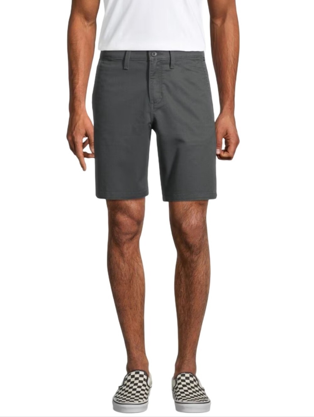 Vans Grey Performance Shorts - Lightweight Breathable Flat Front Chino